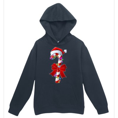 Cute Christmas Candy Cane Urban Pullover Hoodie