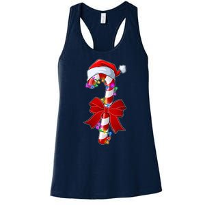 Cute Christmas Candy Cane Women's Racerback Tank