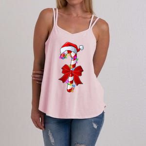 Cute Christmas Candy Cane Women's Strappy Tank