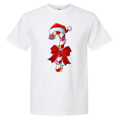 Cute Christmas Candy Cane Garment-Dyed Heavyweight T-Shirt