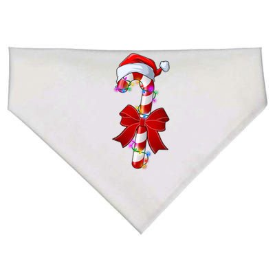 Cute Christmas Candy Cane USA-Made Doggie Bandana