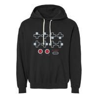 Cheat Code Contra Password Retro Game Gamer Gaming Garment-Dyed Fleece Hoodie