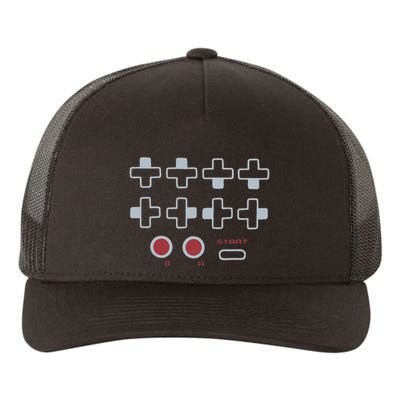 Cheat Code Contra Password Retro Game Gamer Gaming Yupoong Adult 5-Panel Trucker Hat