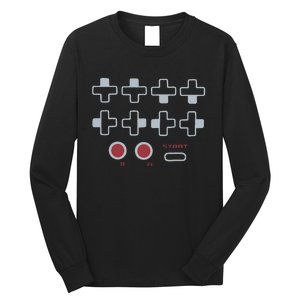 Cheat Code Contra Password Retro Game Gamer Gaming Long Sleeve Shirt