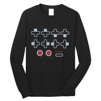 Cheat Code Contra Password Retro Game Gamer Gaming Long Sleeve Shirt