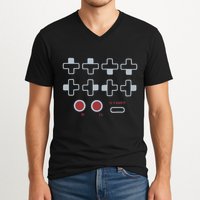 Cheat Code Contra Password Retro Game Gamer Gaming V-Neck T-Shirt