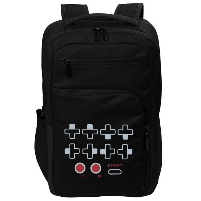 Cheat Code Contra Password Retro Game Gamer Gaming Impact Tech Backpack