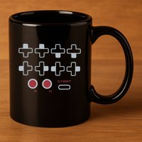 Cheat Code Contra Password Retro Game Gamer Gaming 11oz C Handle Ceramic Mug