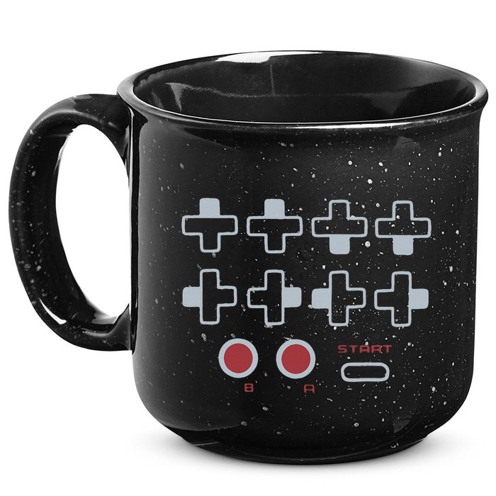 Cheat Code Contra Password Retro Game Gamer Gaming 15oz Campfire Ceramic Mug