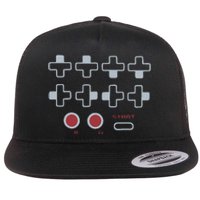 Cheat Code Contra Password Retro Game Gamer Gaming Flat Bill Trucker Hat