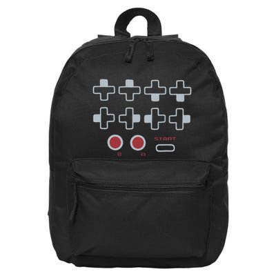 Cheat Code Contra Password Retro Game Gamer Gaming 16 in Basic Backpack