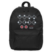 Cheat Code Contra Password Retro Game Gamer Gaming 16 in Basic Backpack