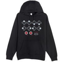 Cheat Code Contra Password Retro Game Gamer Gaming Premium Pullover Hoodie