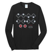 Cheat Code Contra Password Retro Game Gamer Gaming Tall Long Sleeve T-Shirt