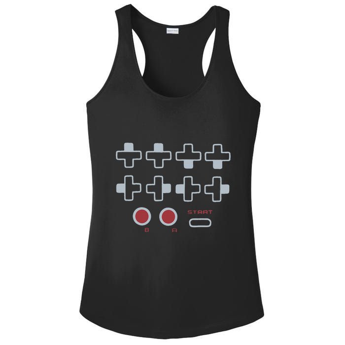 Cheat Code Contra Password Retro Game Gamer Gaming Ladies PosiCharge Competitor Racerback Tank