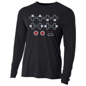 Cheat Code Contra Password Retro Game Gamer Gaming Cooling Performance Long Sleeve Crew