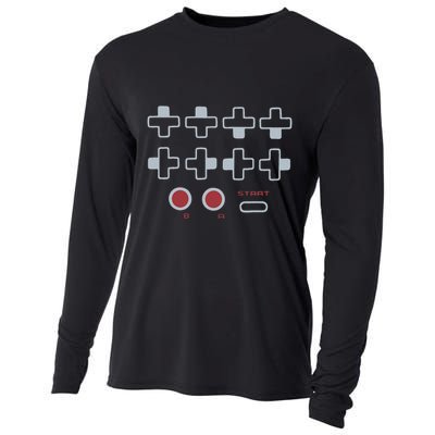 Cheat Code Contra Password Retro Game Gamer Gaming Cooling Performance Long Sleeve Crew