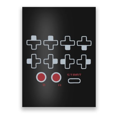 Cheat Code Contra Password Retro Game Gamer Gaming Poster