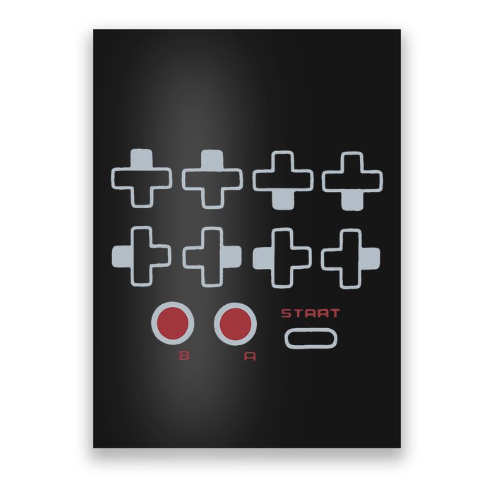 Cheat Code Contra Password Retro Game Gamer Gaming Poster