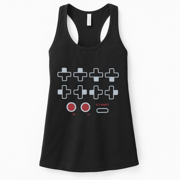 Cheat Code Contra Password Retro Game Gamer Gaming Womens Tank Top