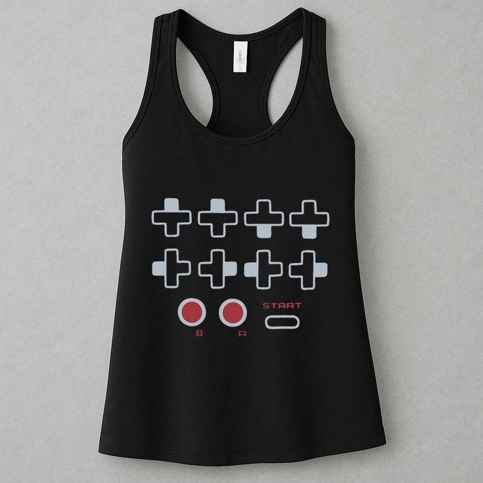 Cheat Code Contra Password Retro Game Gamer Gaming Womens Tank Top