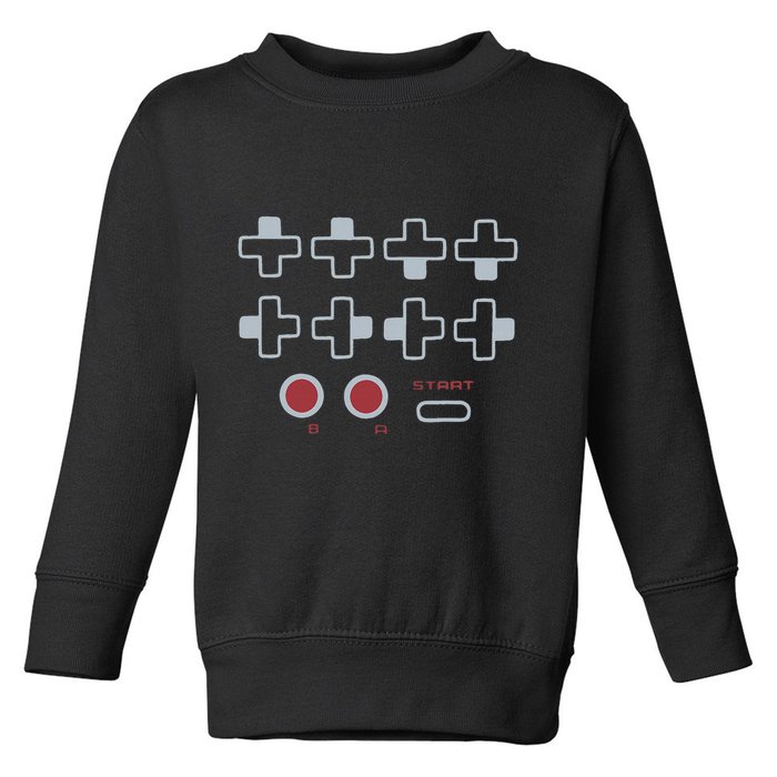 Cheat Code Contra Password Retro Game Gamer Gaming Toddler Sweatshirt