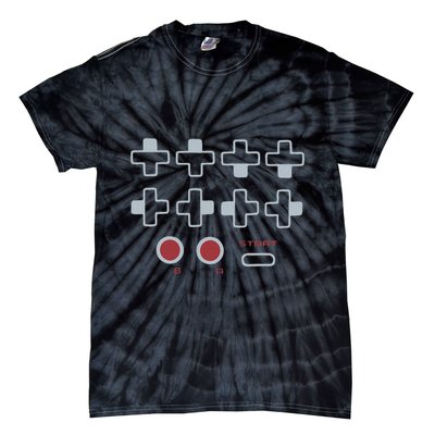 Cheat Code Contra Password Retro Game Gamer Gaming Tie-Dye T-Shirt