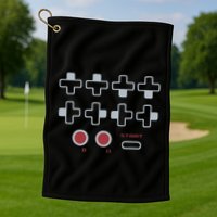 Cheat Code Contra Password Retro Game Gamer Gaming Golf Towel
