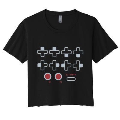 Cheat Code Contra Password Retro Game Gamer Gaming Crop Top