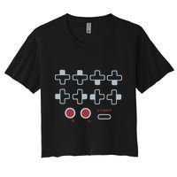 Cheat Code Contra Password Retro Game Gamer Gaming Crop Top