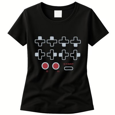 Cheat Code Contra Password Retro Game Gamer Gaming Womens T-Shirt