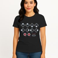 Cheat Code Contra Password Retro Game Gamer Gaming Womens T-Shirt