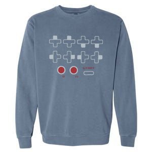 Cheat Code Contra Password Retro Game Gamer Gaming Garment-Dyed Sweatshirt