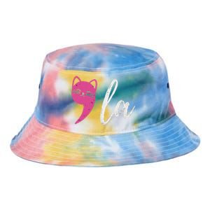 Cute Cat Comma La Kamala Harris For President 2024 Election Tie Dye Newport Bucket Hat