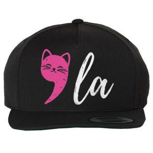 Cute Cat Comma La Kamala Harris For President 2024 Election Wool Snapback Cap