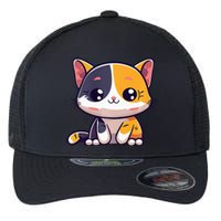 Calico Cat Cute Kitty Pet Kitten Owner Purr Meow Mom Mother Flexfit Unipanel Trucker Cap