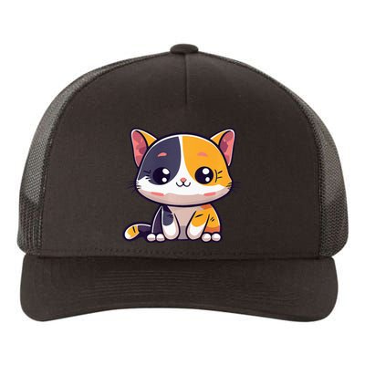 Calico Cat Cute Kitty Pet Kitten Owner Purr Meow Mom Mother Yupoong Adult 5-Panel Trucker Hat