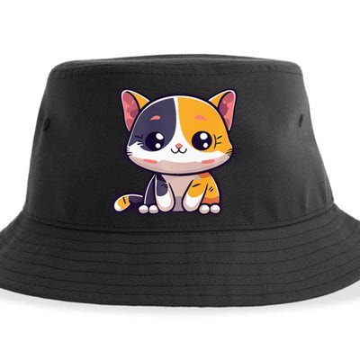 Calico Cat Cute Kitty Pet Kitten Owner Purr Meow Mom Mother Sustainable Bucket Hat