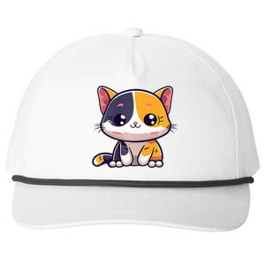 Calico Cat Cute Kitty Pet Kitten Owner Purr Meow Mom Mother Snapback Five-Panel Rope Hat