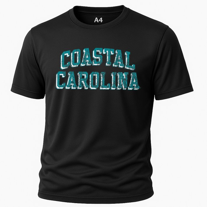 Coastal Carolina Chanticleers Retro Arch Logo Cooling Performance Crew T-Shirt