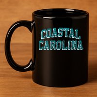 Coastal Carolina Chanticleers Retro Arch Logo 11oz C Handle Ceramic Mug