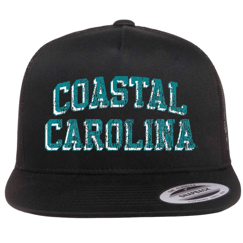 Coastal Carolina Chanticleers Retro Arch Logo Flat Bill Trucker Hat