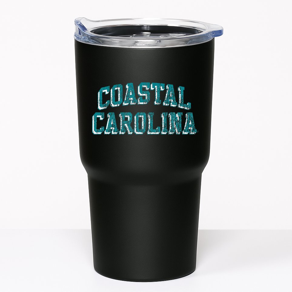 Coastal Carolina Chanticleers Retro Arch Logo Tumbler