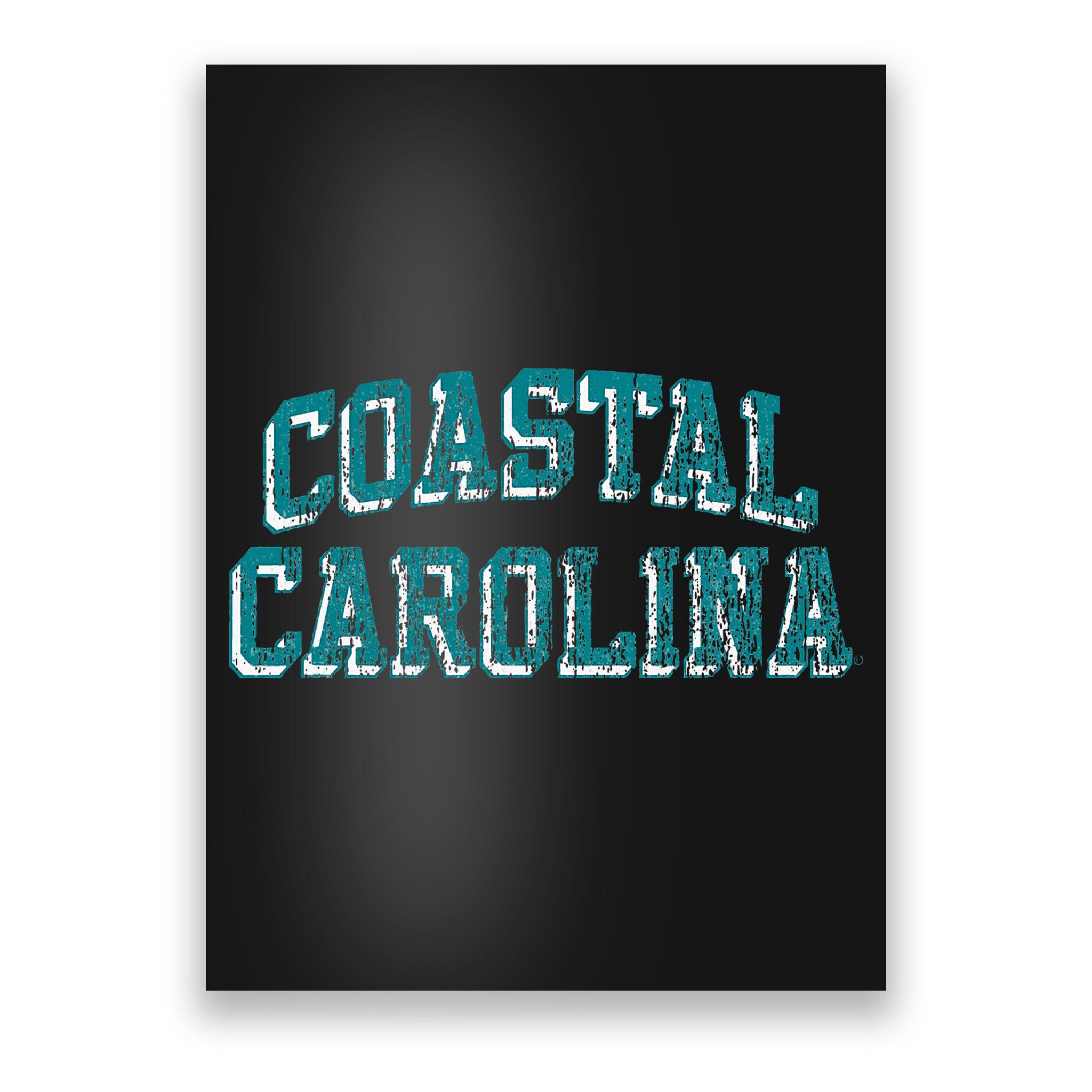 Coastal Carolina Chanticleers Retro Arch Logo Poster
