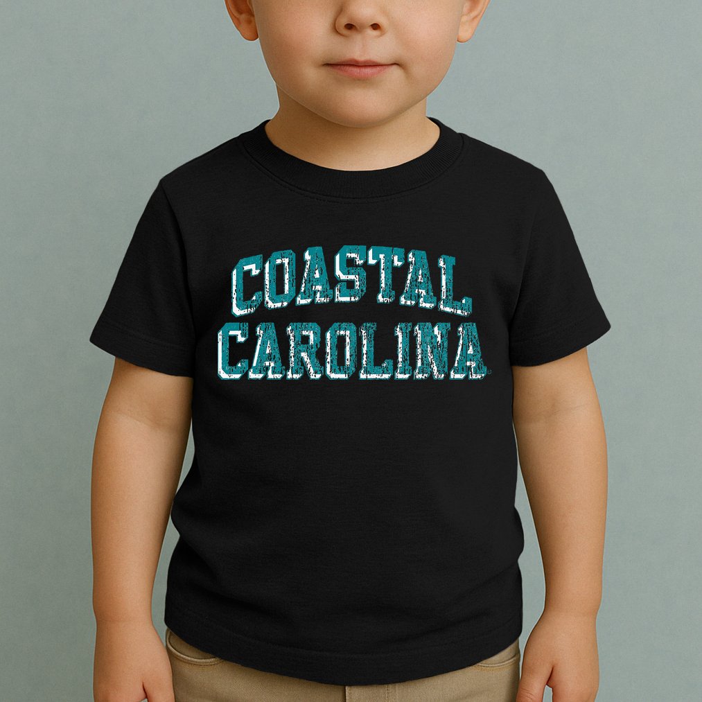 Coastal Carolina Chanticleers Retro Arch Logo Toddler T-Shirt