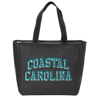 Coastal Carolina Chanticleers Retro Arch Logo Zip Tote Bag