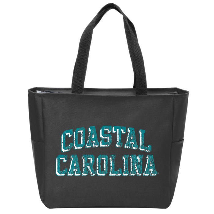 Coastal Carolina Chanticleers Retro Arch Logo Zip Tote Bag