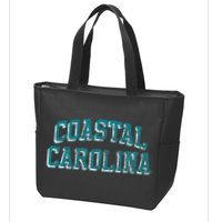 Coastal Carolina Chanticleers Retro Arch Logo Zip Tote Bag