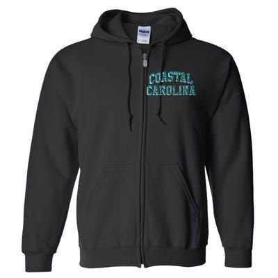 Coastal Carolina Chanticleers Retro Arch Logo Full Zip Hoodie