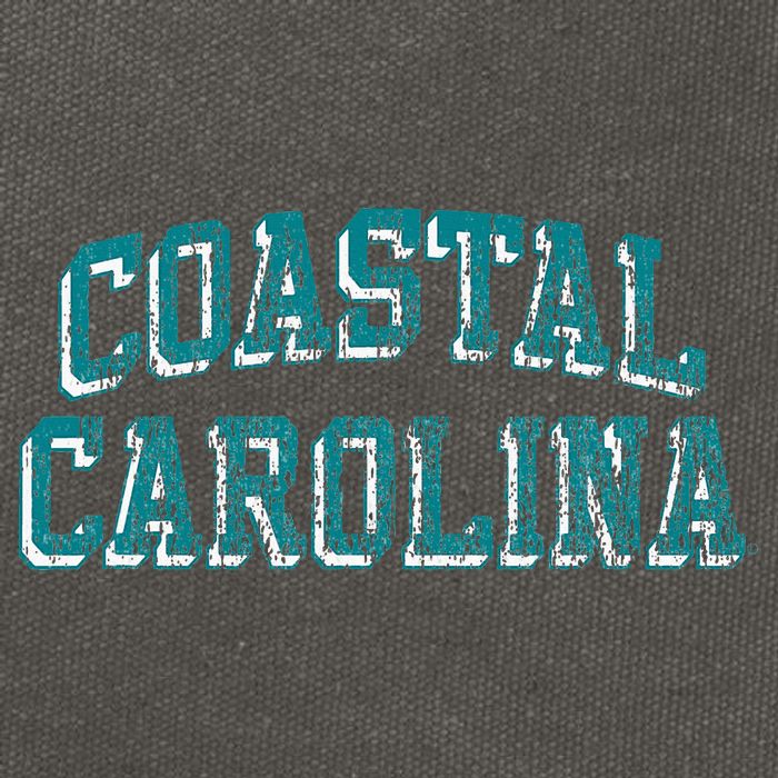 Coastal Carolina Chanticleers Retro Arch Logo Cotton Canvas Backpack